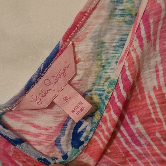 XL Lilly Pulitzer Gigi V-Neck Tank Top GUC - Picture 5 of 6